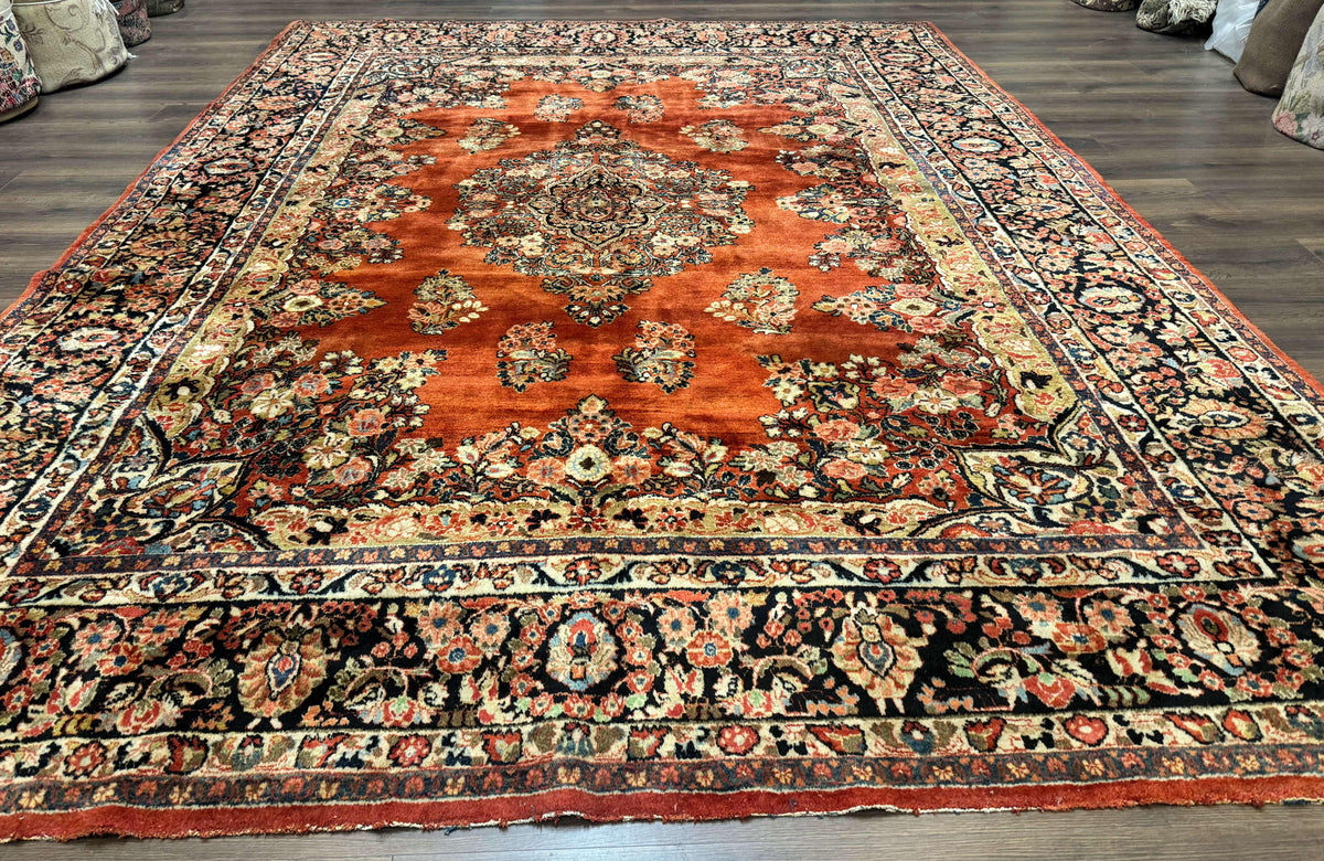 Antique Persian Sarouk Rug 9x12 - Jewel Rugs