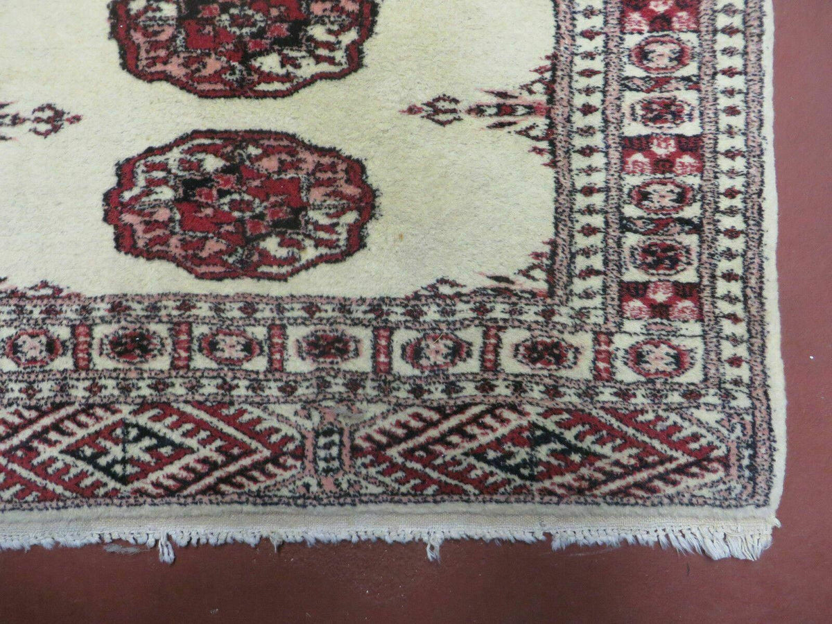 2' 7" x 7' Handmade Finely Knotted Pakistani Turkoman Bokhara Detailed Wool Rug - Jewel Rugs, view 10