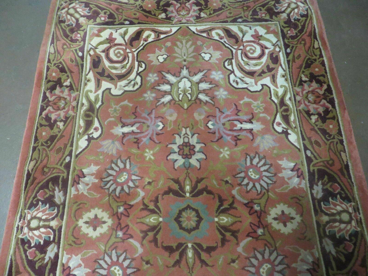 Chinese Wool Rug 3x5 Vintage Handmade Oriental Carpet Floral Medallion - Jewel Rugs, view 5