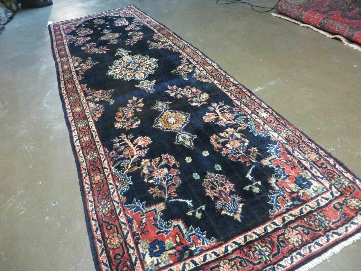 Persian Runner Rug 4x11, Navy Blue Antique Lilihan Runner - Jewel Rugs, view 3