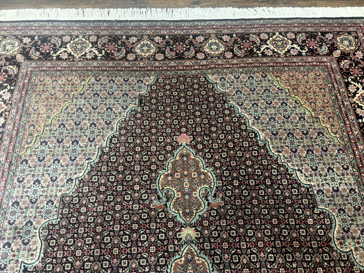 Sino Persian Rug 6x9, Herati Very Fine 400 KPSI, Black - Jewel Rugs, view 4
