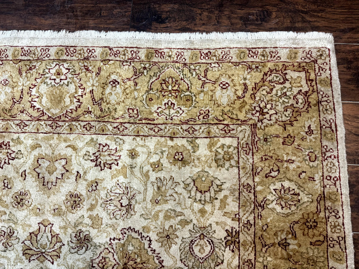 Turkish Oushak Rug 6x9, Vintage, Beige - Jewel Rugs, view 7