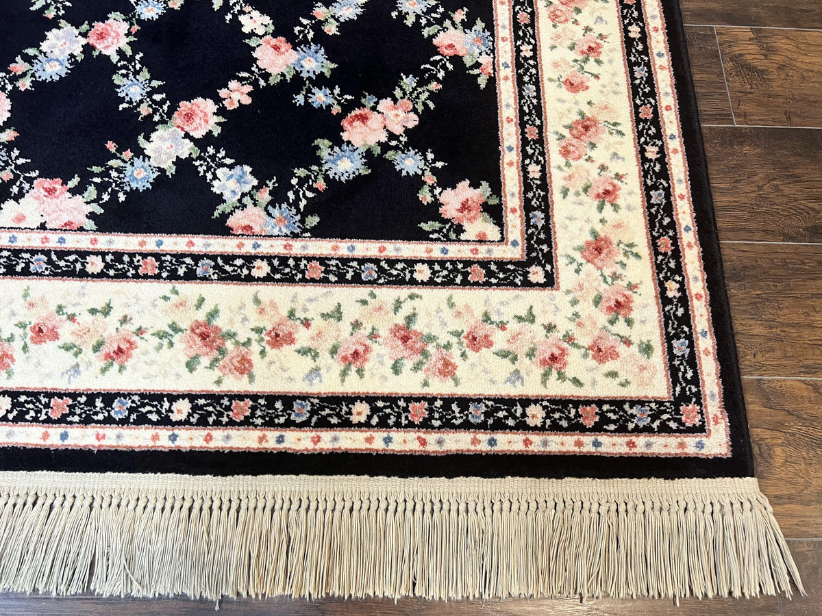 Karastan Rug 8.8 x 12, Garden of Eden #509/1270, Ebony Trellis, Vintage Discontinued Wool Pile Karastan Carpet - Jewel Rugs, view 10