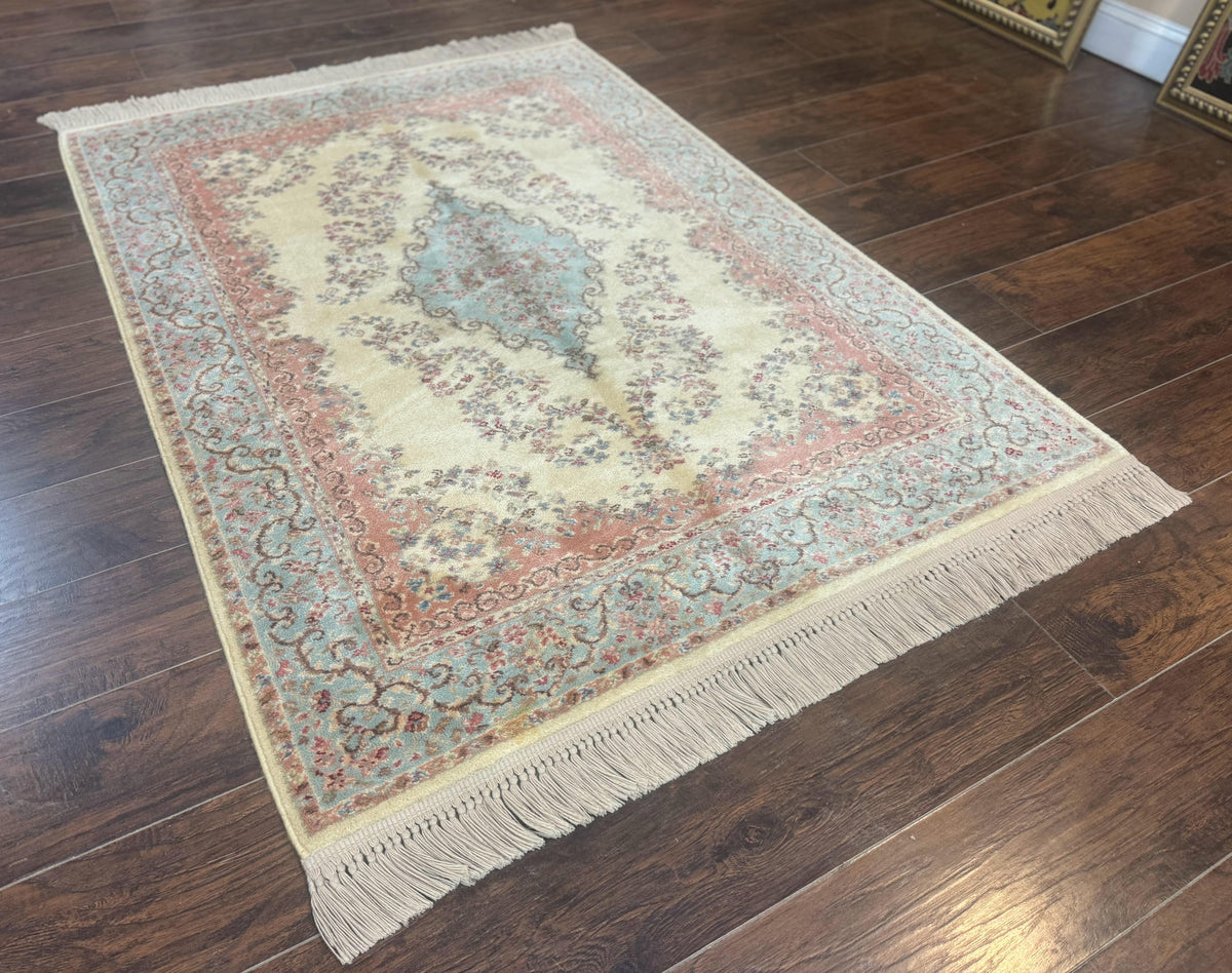Karastan Rug 4x6, Pastel Ivory Kirman Rug #784, Wool Karastan Carpet, Original 700 Series, Vintage Karastan Area Rug, Discontinued - Jewel Rugs, view 3