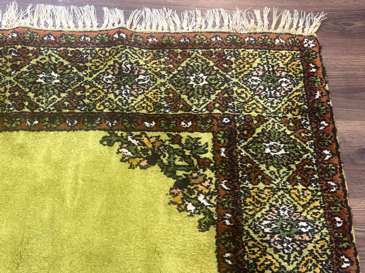 Moroccan Rug 6x8, Semi Open Field, Vintage, Lime Green, Wool Carpet - Jewel Rugs, view 8