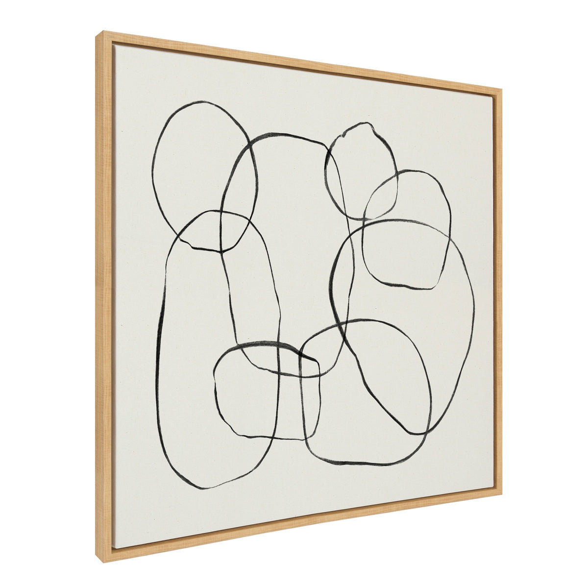 Sylvie Dancing Circles Framed Canvas by Teju Reval