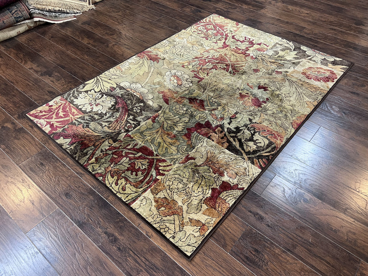 Modern Abstract Area Rug 5x7, Floral Design, Contemporary Carpet 5 x 7, Multicolor - Jewel Rugs, view 3
