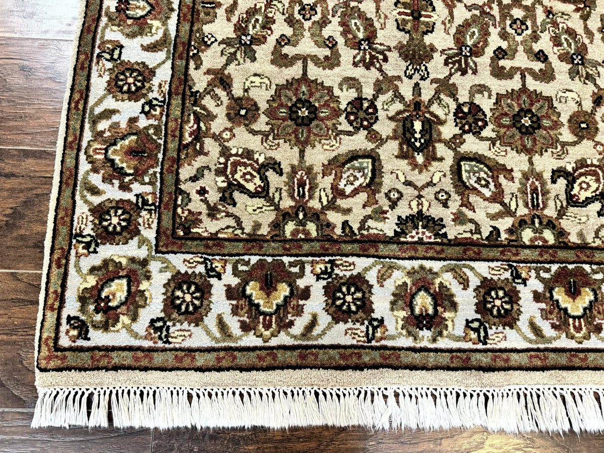 Pak Persian Rug 4x6, Floral Allover Vintage Oriental Carpet, Handmade Wool Rug - Jewel Rugs, view 9
