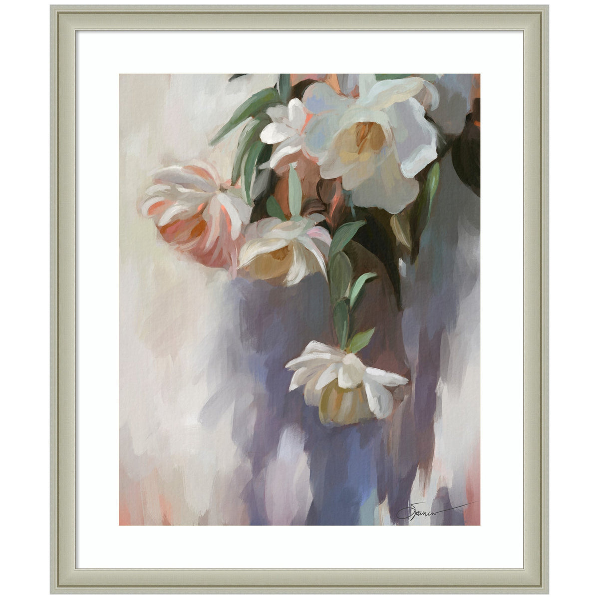 Framed Art Dangle Thumb Pastel Flower Bouquet by Mary Sparrow
