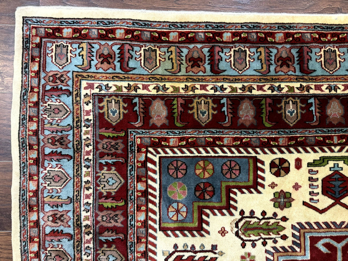 Turkish Kazak Rug 6x9, Geometric Medallions - Jewel Rugs, view 6