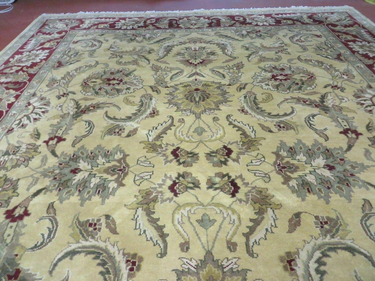 9' X 12' Vintage Handmade India Oriental Jaipur Quality Tea Wash Hand Knotted - Jewel Rugs, view 13