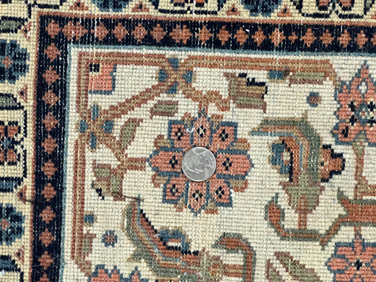 Indo Persian Bidjar Rug 6x10, Vintage Handmade Wool Carpet, Allover Pattern - Jewel Rugs, view 10