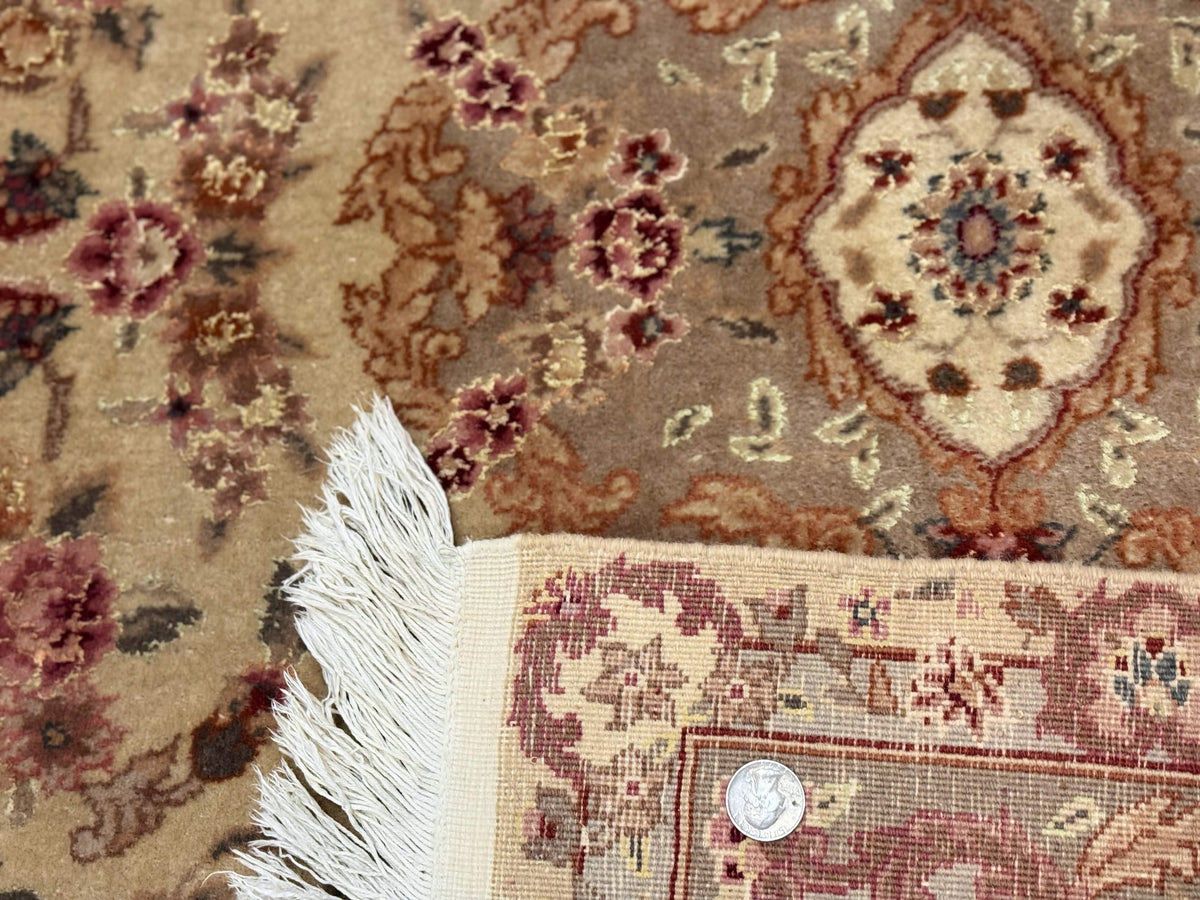 Sino Persian Rug 4x6, Wool and Silk Highlights, Fine 200 KPSI - Jewel Rugs, view 11