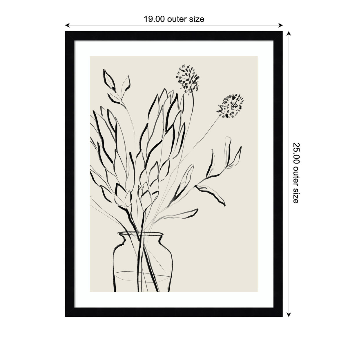 Protea Sketch No. 2 by Sara Berrenson Framed Wall Art Print