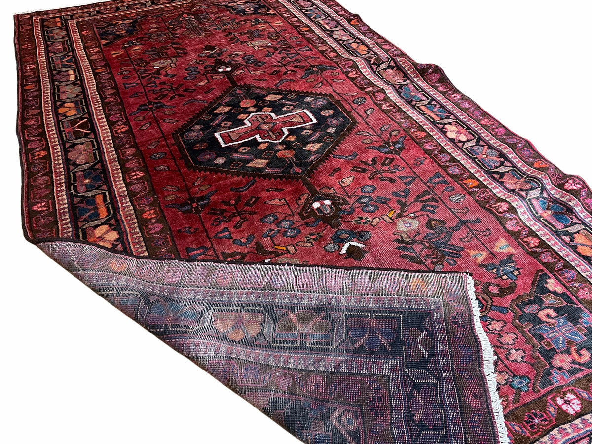 5.5 X 10 Handmade Wool Tribal Gallery Rug Wide Runner Corridor Rug Floral Red - Jewel Rugs, view 10