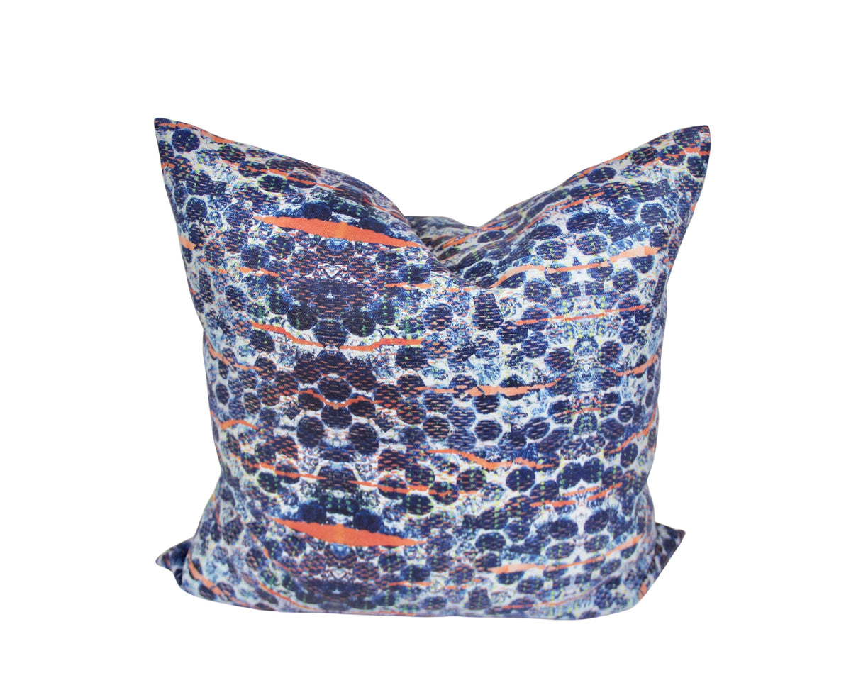 Blue Bubbles Velvet Pillow - Artxtiles
