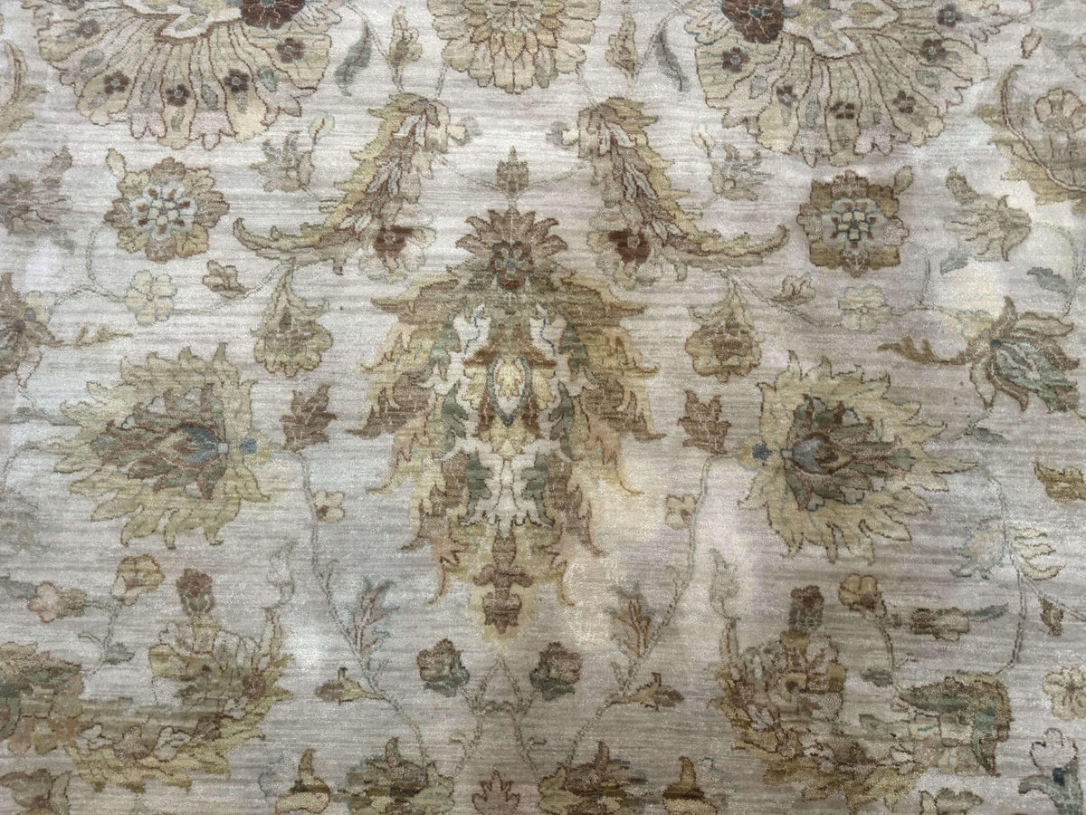 Palace Size Rug 12x15, Neutral Light Colors, Oat, Peshawar Chobi Oushak Rug, Handmade Wool Rug - Jewel Rugs, view 5