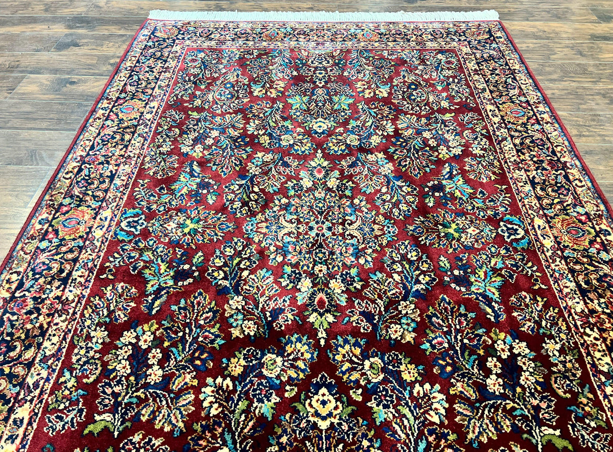 Karastan Rug 5.9 x 9 Red Sarouk Rug #785, Karastan Wool Rug, Karastan Carpet, Original 700 Series Vintage Karastan Oriental Rug Discontinued - Jewel Rugs, view 13