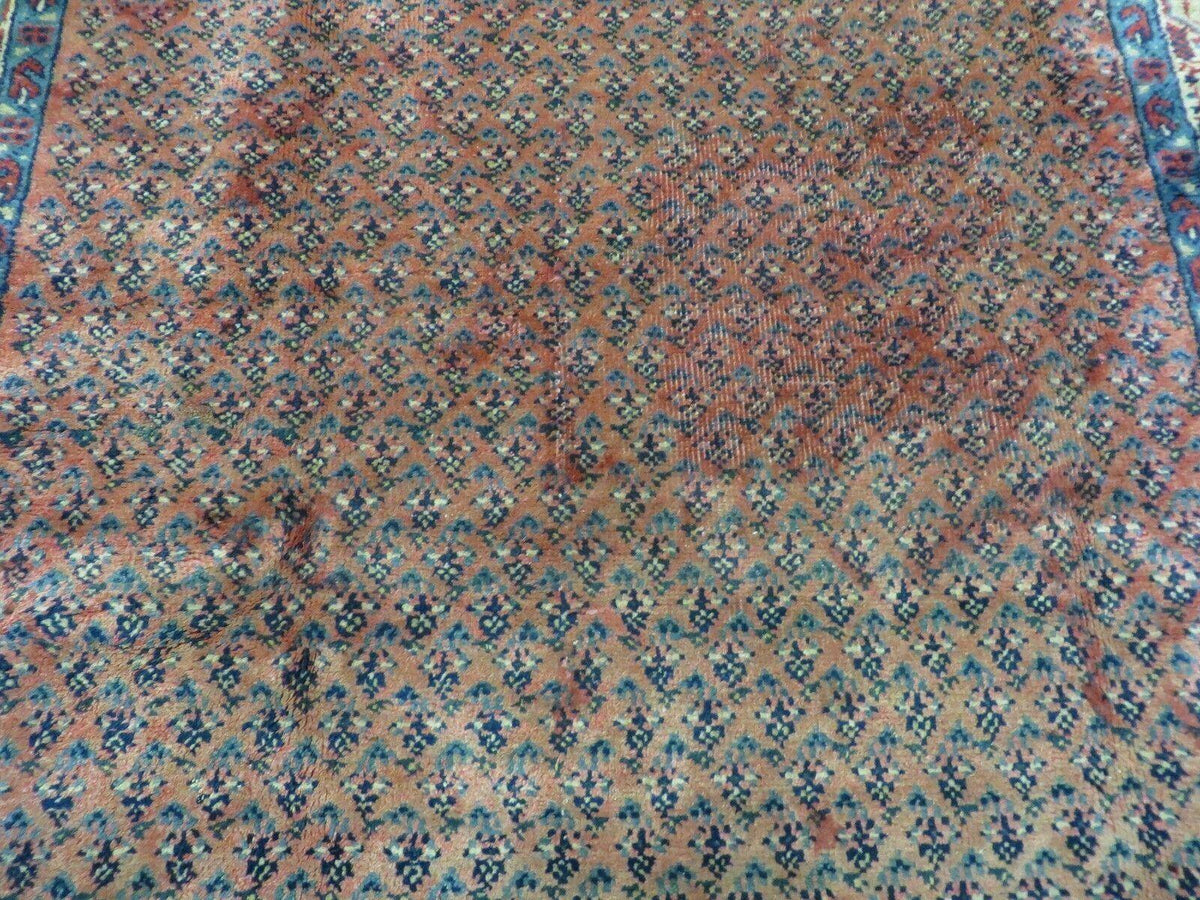 Antique Persian Seraband Runner 3.7 x 11 - Red, Wool, Mir Pattern - Jewel Rugs, view 5