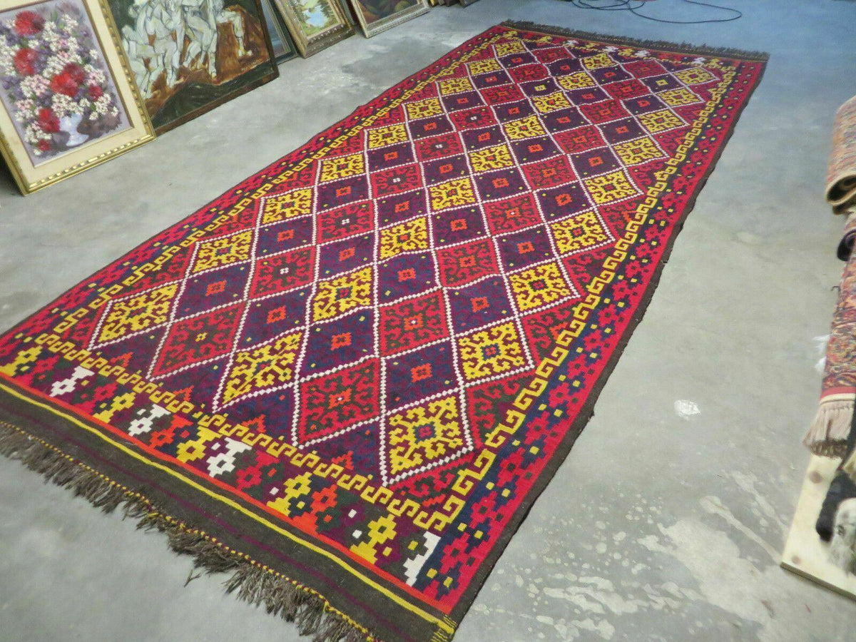 6' X 13' Antique Turkish Kilim Handmade Flat Weave Wool Rug Veg Dye - Jewel Rugs, view 3