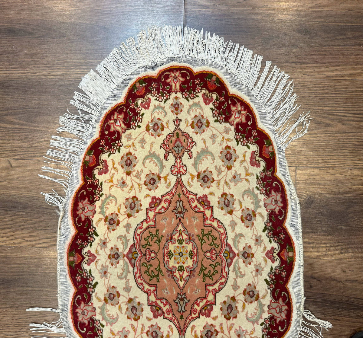 Small Oval Persian Tabriz Rug 2x4, Kork Wool and Silk Highlights, Fine 260 KPSI - Jewel Rugs, view 3