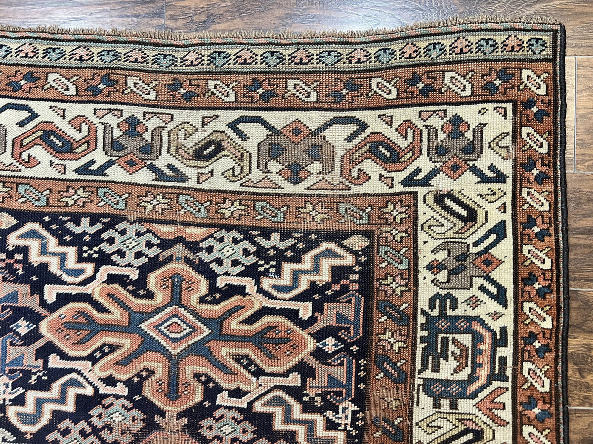 Antique Persian Tribal Runner Rug 4.6 x 9.8, Kurdish Runner, Rug for Hallway or Kitchen, 1920s Carpet, Wool Handmade Rug - Jewel Rugs, view 7