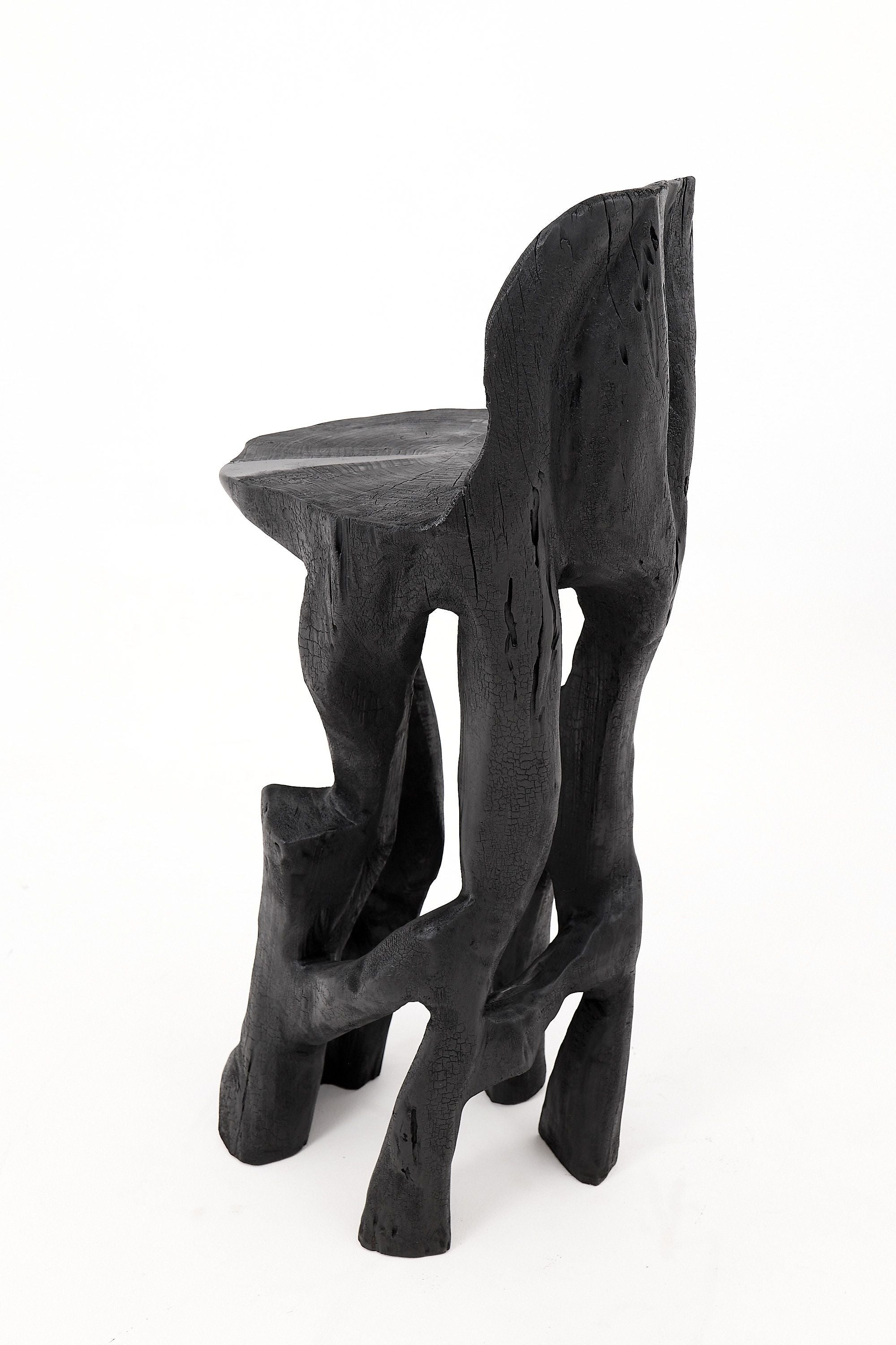 Makha, Solid Wood Sculptural Bar Chair, Original Contemporary Design, Logniture - image 3