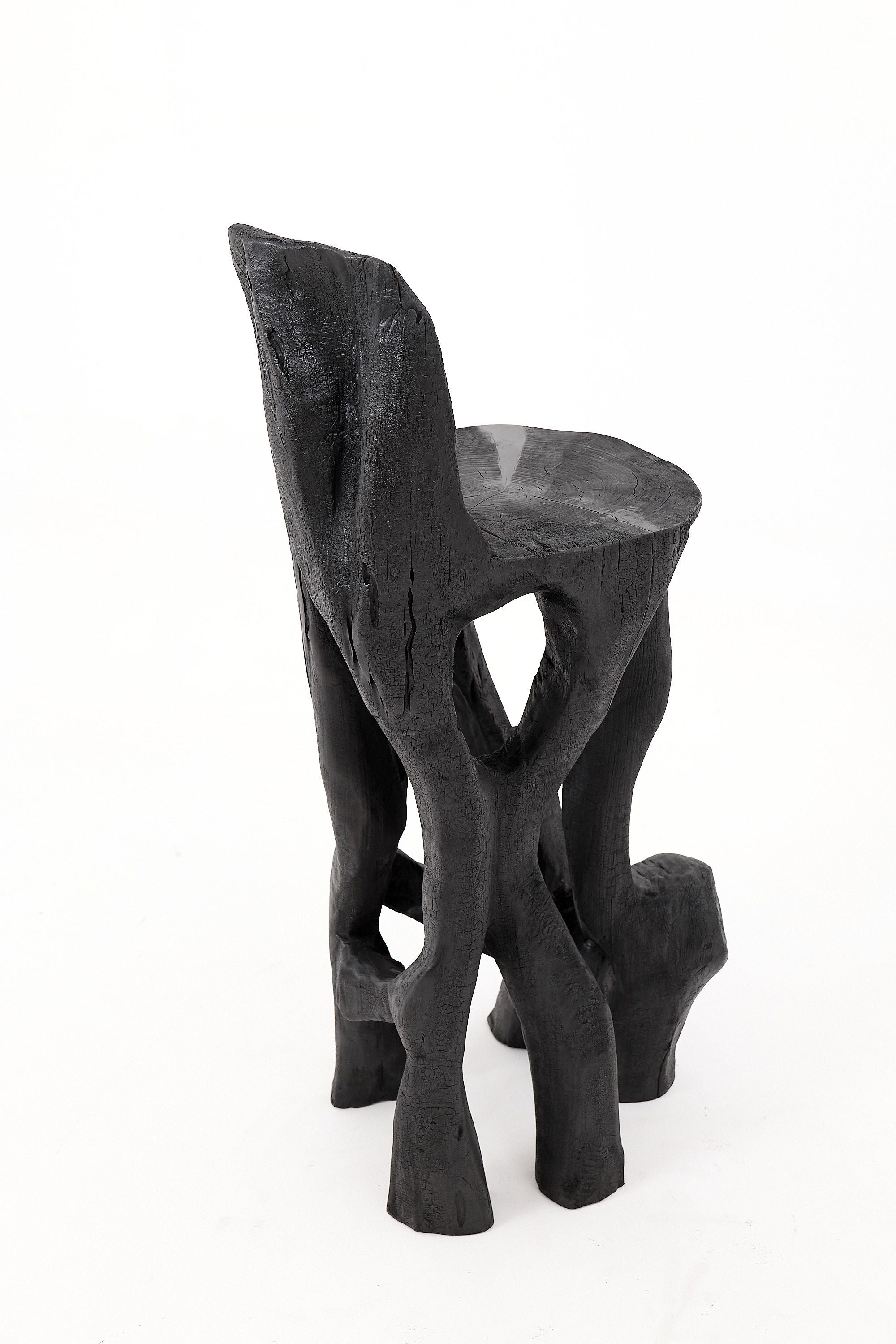 Makha, Solid Wood Sculptural Bar Chair, Original Contemporary Design, Logniture - image 7