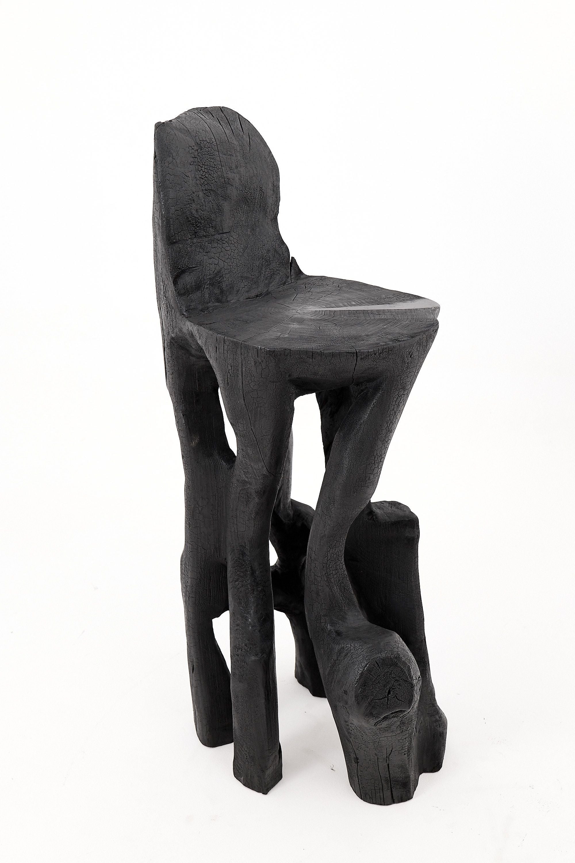 Makha, Solid Wood Sculptural Bar Chair, Original Contemporary Design, Logniture - image 10