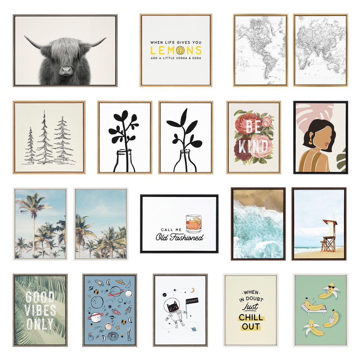Sylvie Elevated Modern Neutral Dots, Neutral Pattern No 2 and Neutral Stained Glass Framed Canvas by The Creative Bunch Studio