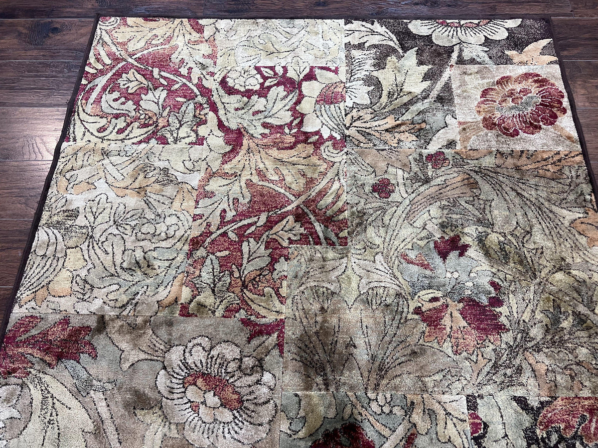 Modern Abstract Area Rug 5x7, Floral Design, Contemporary Carpet 5 x 7, Multicolor - Jewel Rugs, view 5
