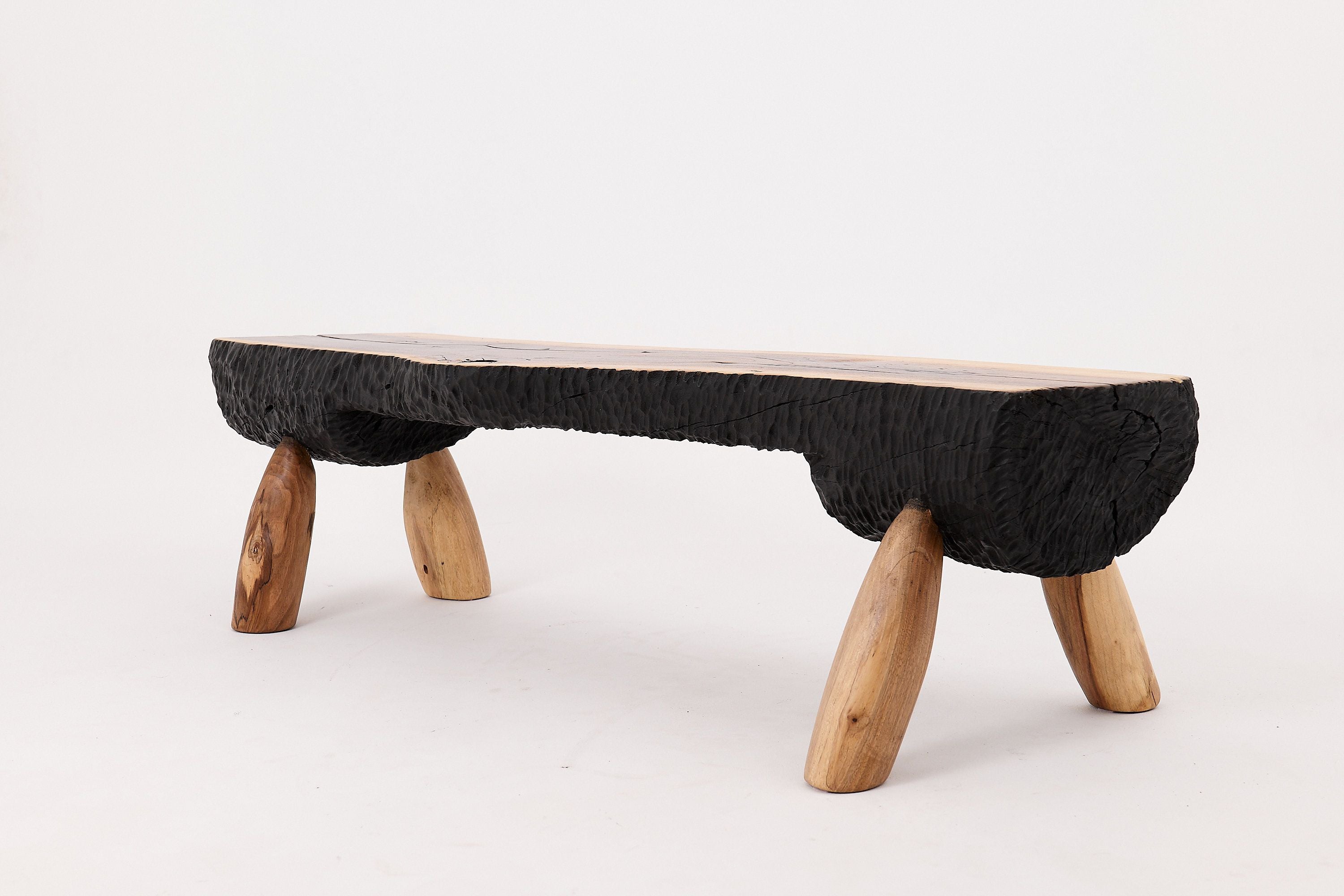 Live Edge Walnut Bench, Wabi-Sabi, Brutalist, Log Furniture - image 16