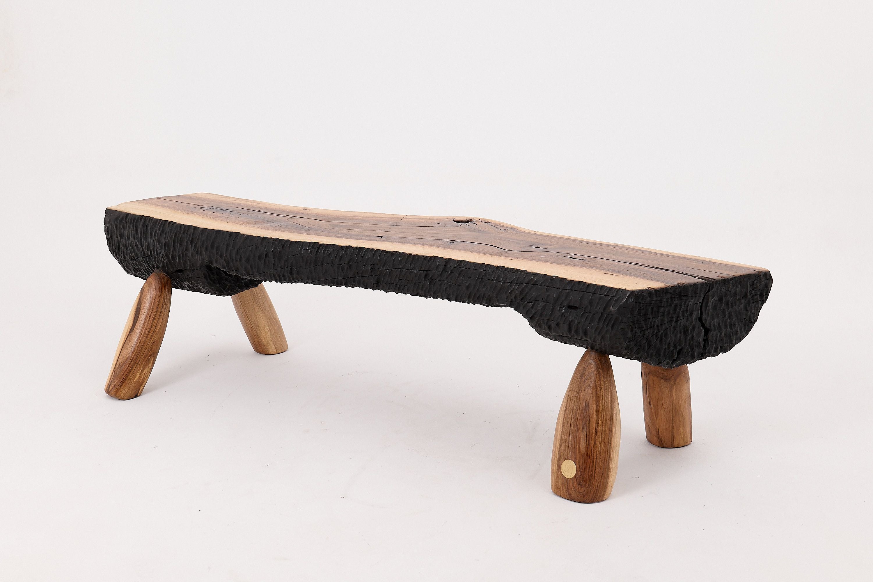 Live Edge Walnut Bench, Wabi-Sabi, Brutalist, Log Furniture - image 4