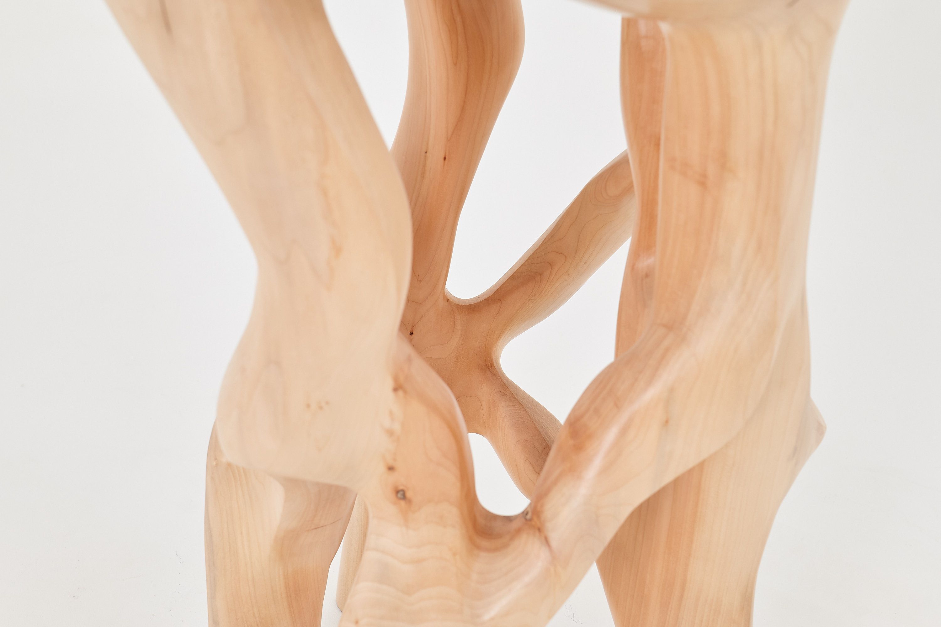 Solid Wood Sculptural Side Table, Original Contemporary Design - image 19