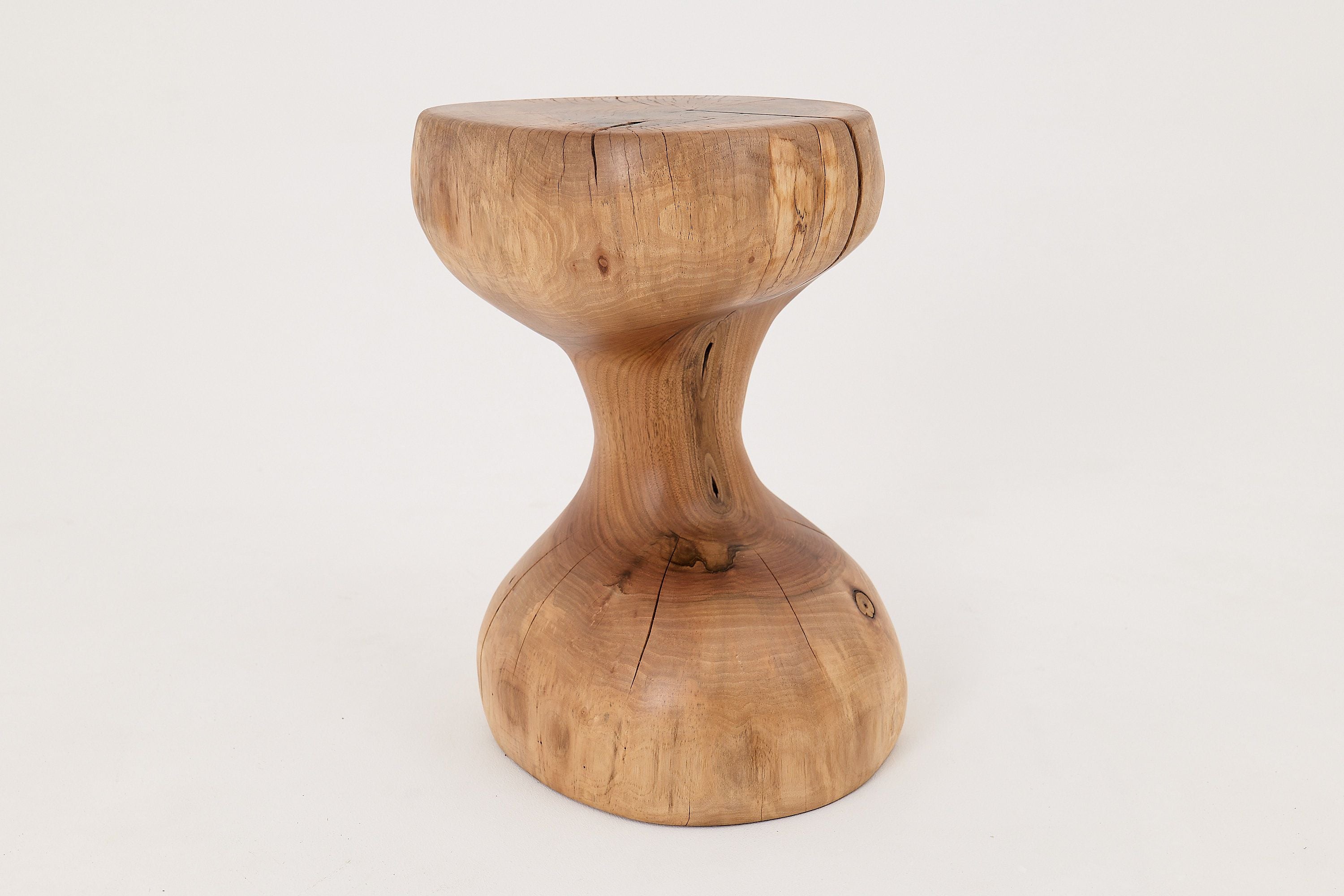 Walnut Solid Wood Sculptural Side Table, Original Contemporary Design - image 3