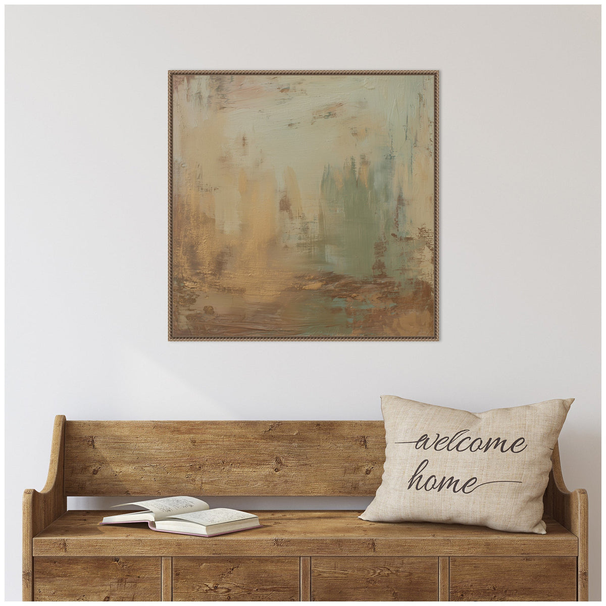 Sage Horizon No. 4 by Amy Lighthall Framed Canvas Wall Art Print