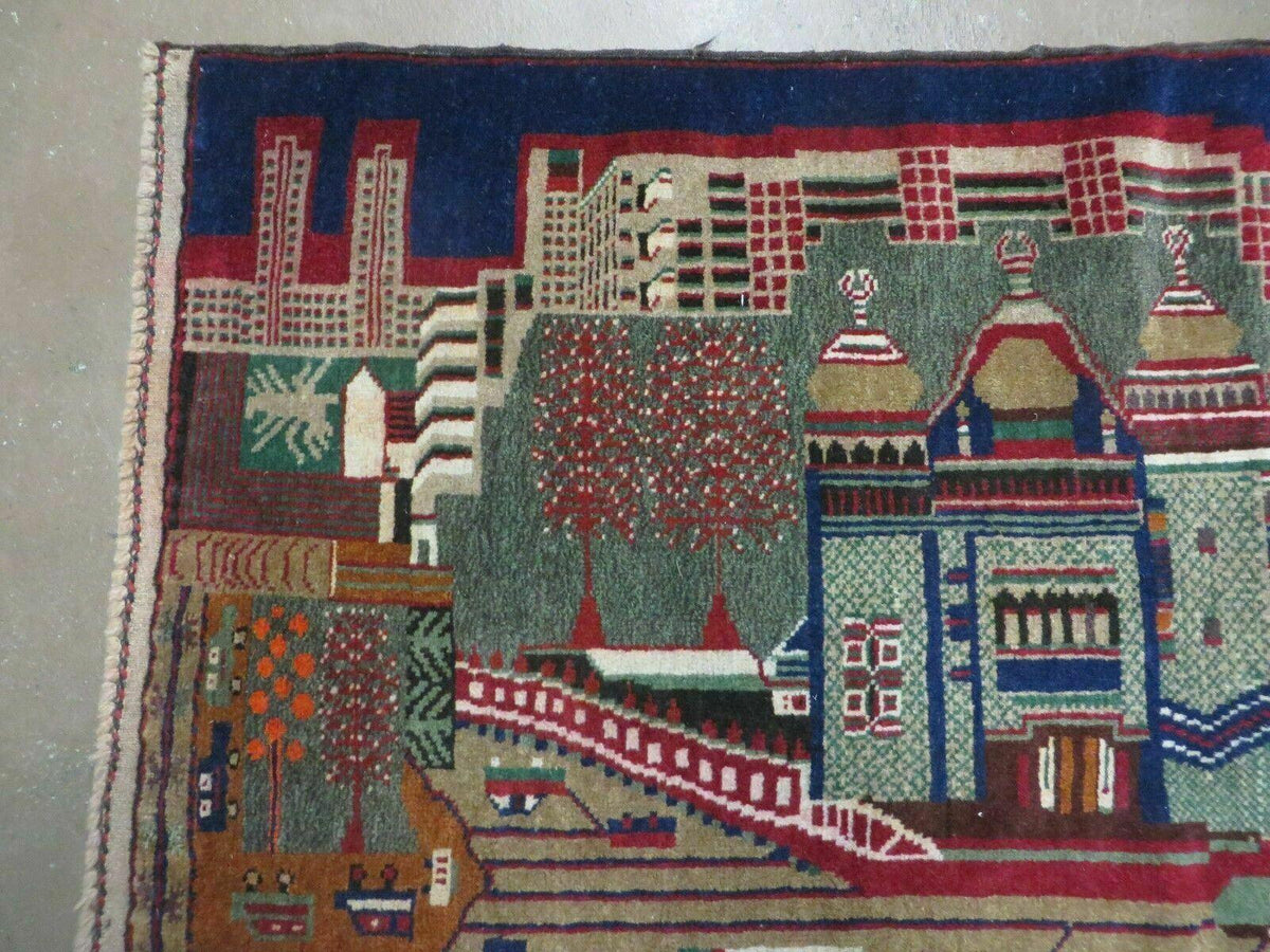 3' X 5' New Vintage Handmade Afghan Balouch Tribal Wool Pictorial Rug # 302 - Jewel Rugs, view 3
