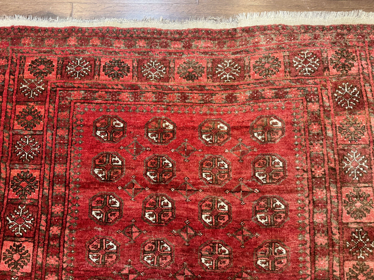 Antique Persian Turkoman Rug 5x6, Red - Jewel Rugs, view 4