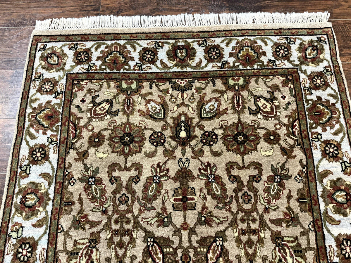 Pak Persian Rug 4x6, Floral Allover Vintage Oriental Carpet, Handmade Wool Rug - Jewel Rugs, view 4