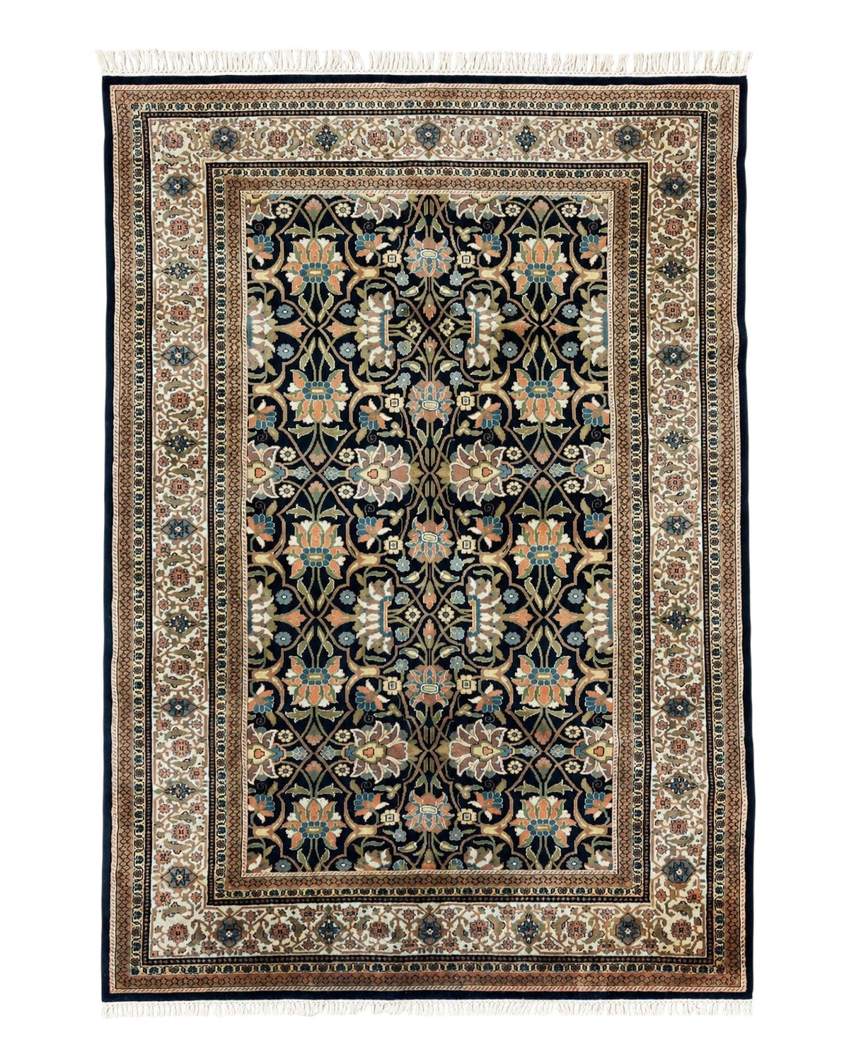 Indo Persian Bidjar Rug 6x10, Vintage Handmade Wool Carpet, Allover Pattern - Jewel Rugs