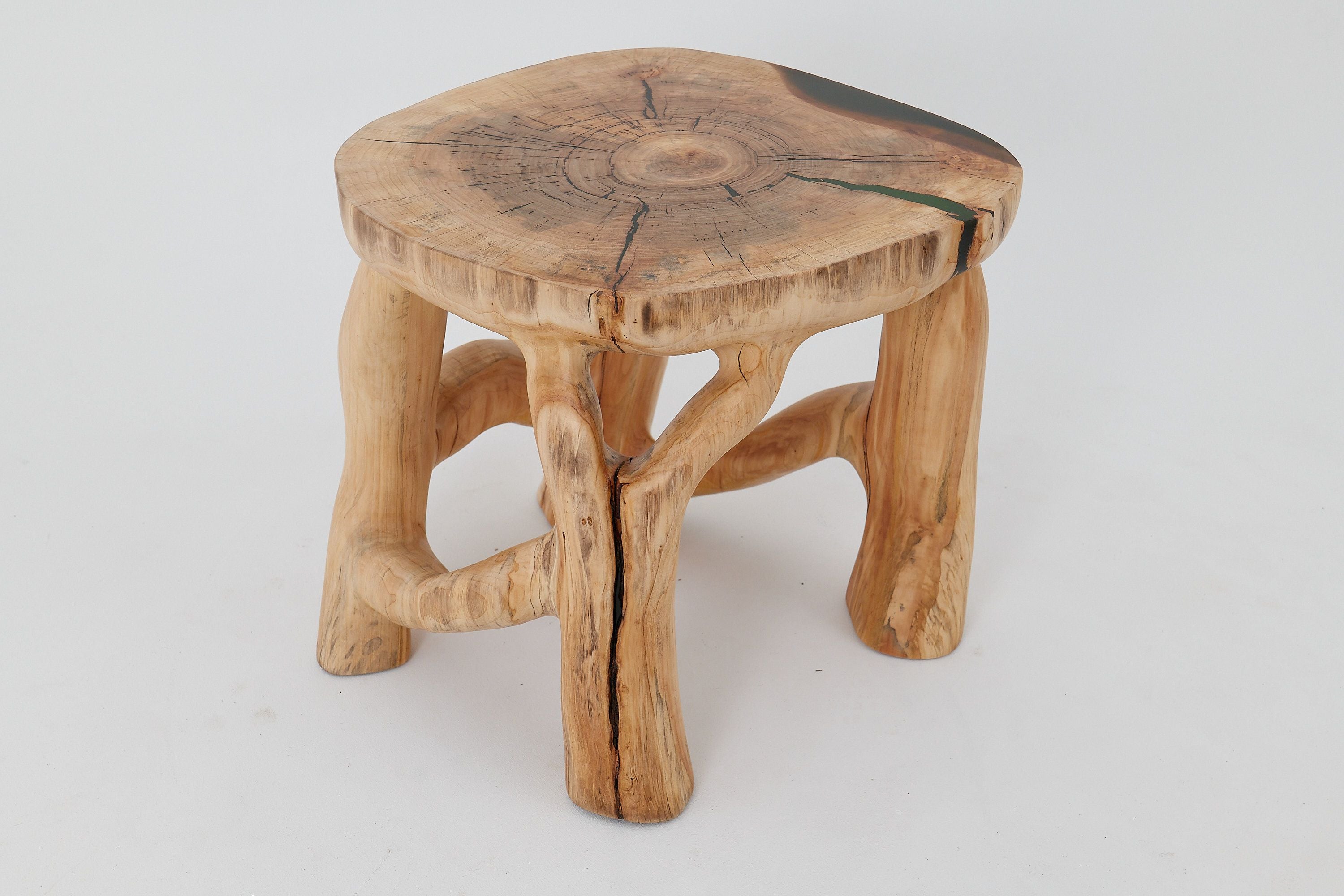 Sculptural Coffee Table, Solid Wood, Contemporary Design, Handmade, Logniture - image 3