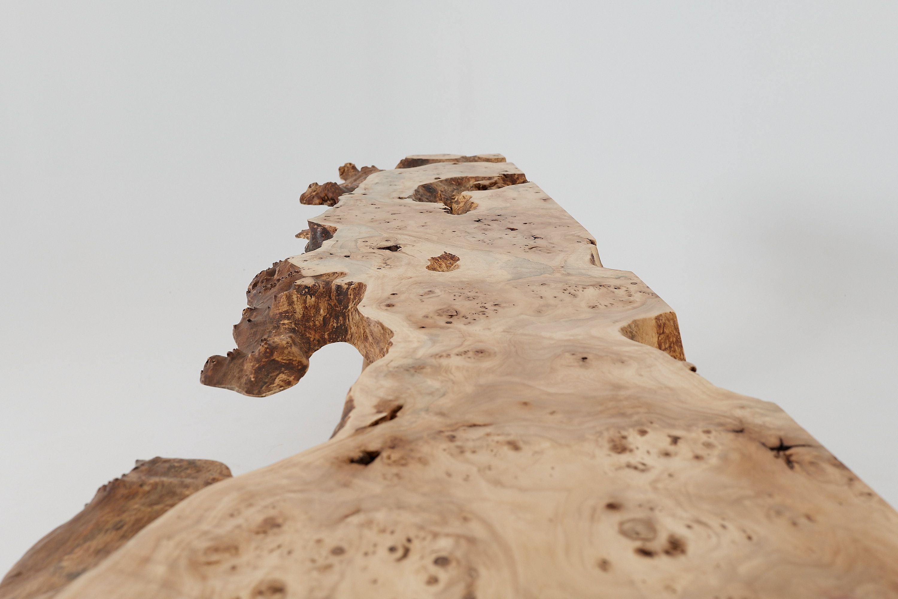 Live-Edge Burl Wood Console Table, Organic Modern, Handmade - image 6