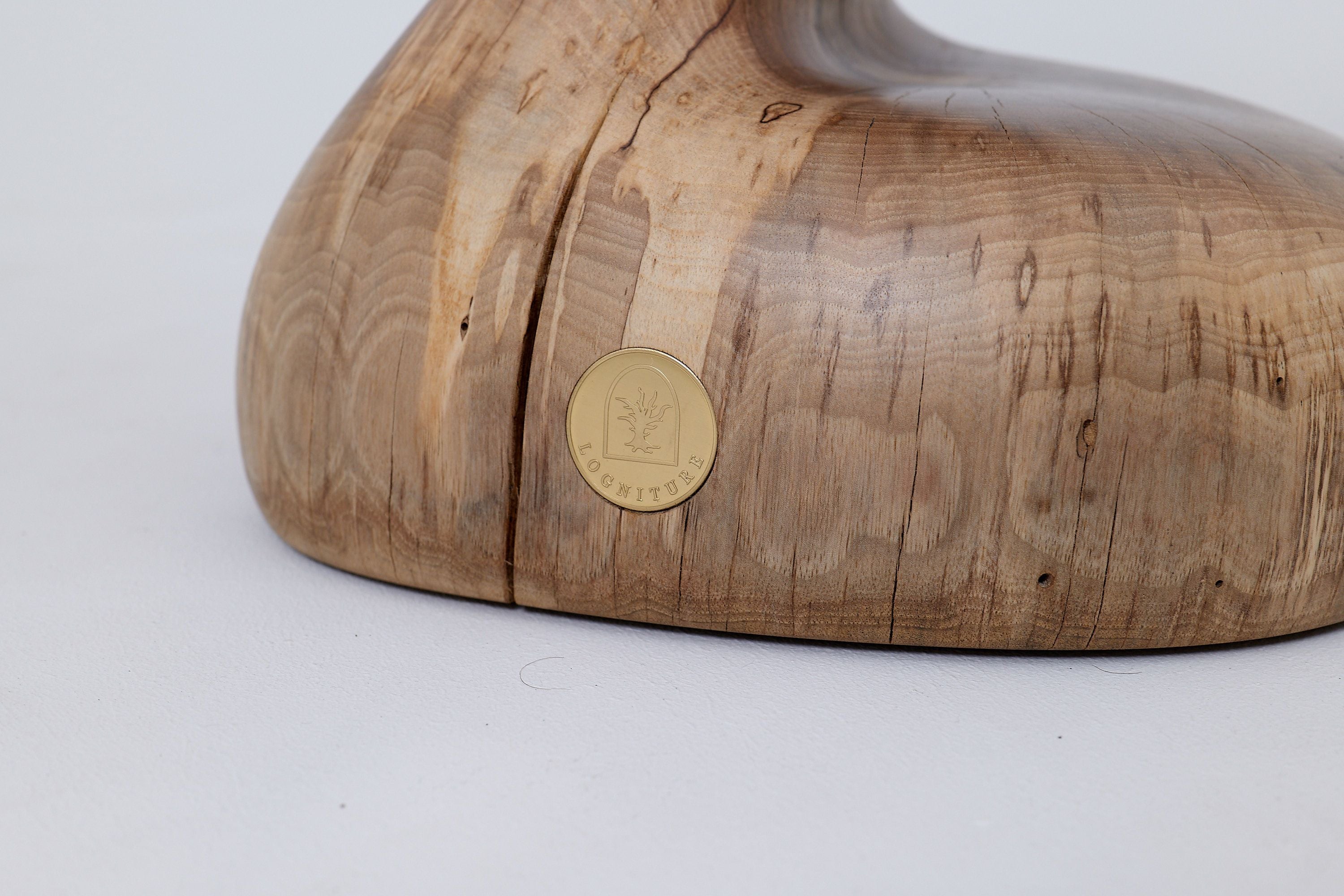 Sculptural Side Table, Stool, Solid Wood, Walnut, Contemporary Design - image 4