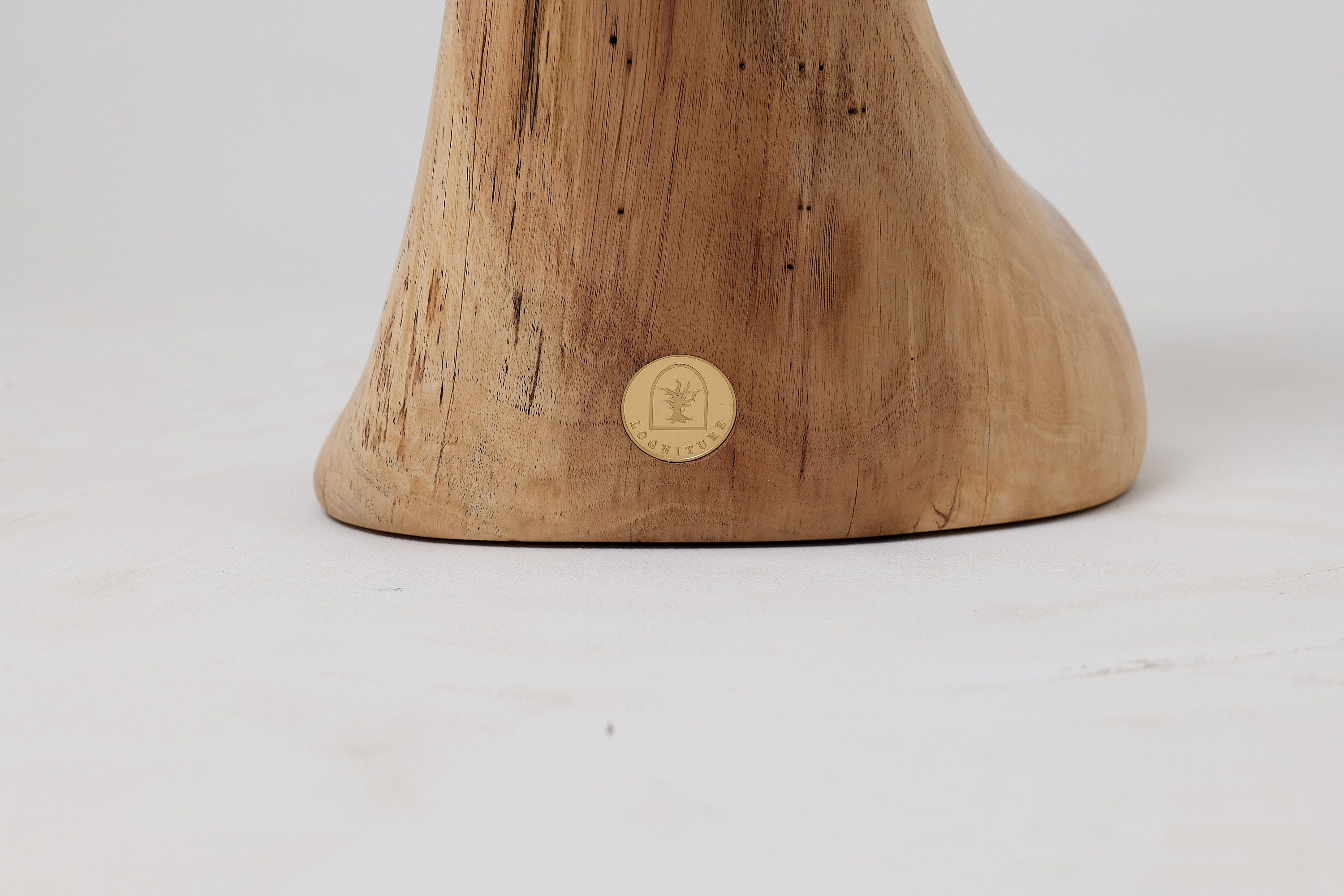 Sculptural Side Table, Stool, Solid Wood, Walnut, Contemporary Design - image 6