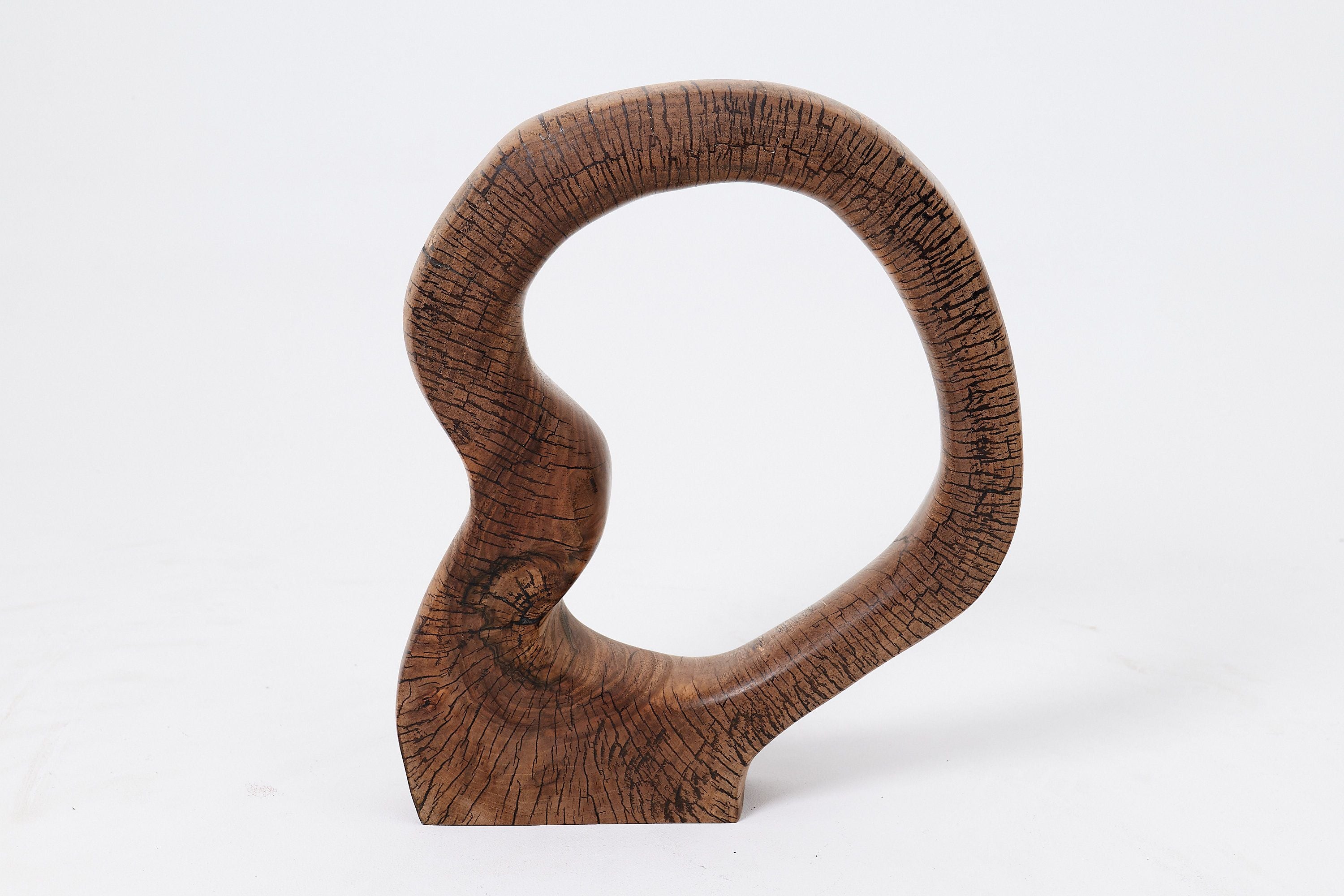Still Stand Abstract Wood Sculpture, Chainsaw Carved, Walnut - image 2