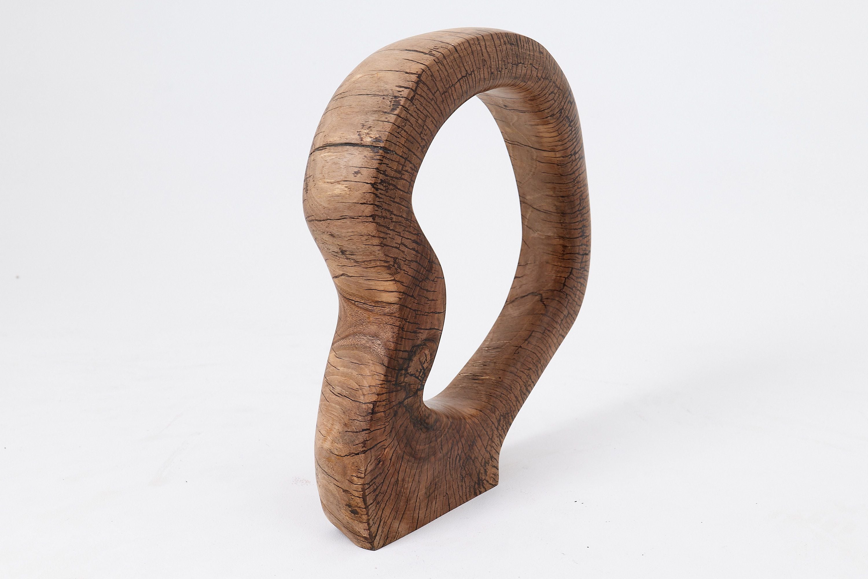 Still Stand Abstract Wood Sculpture, Chainsaw Carved, Walnut - image 11