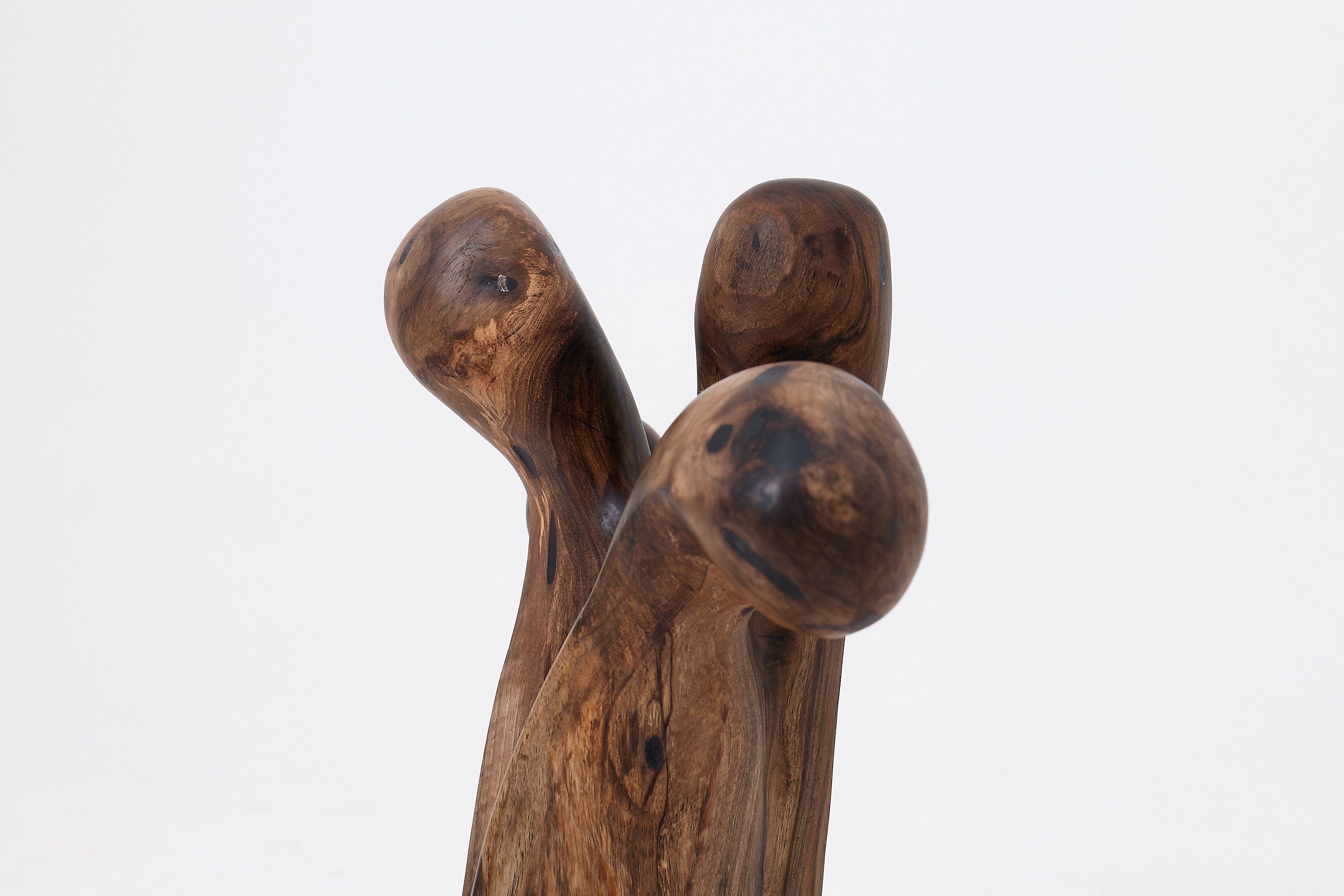 Still Stand Abstract Wood Sculpture, Chainsaw Carved, Walnut - image 5