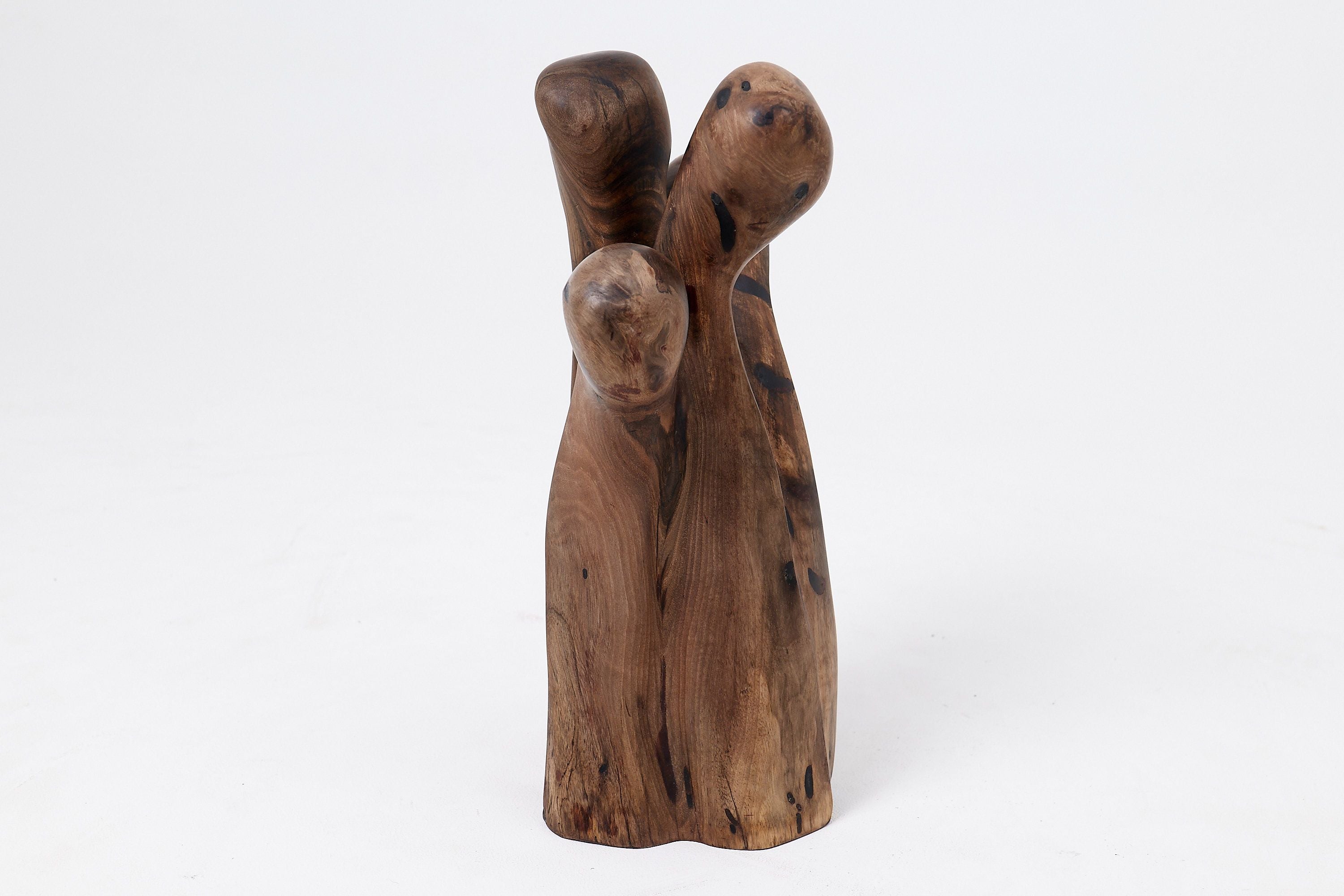 Still Stand Abstract Wood Sculpture, Chainsaw Carved, Walnut - image 11