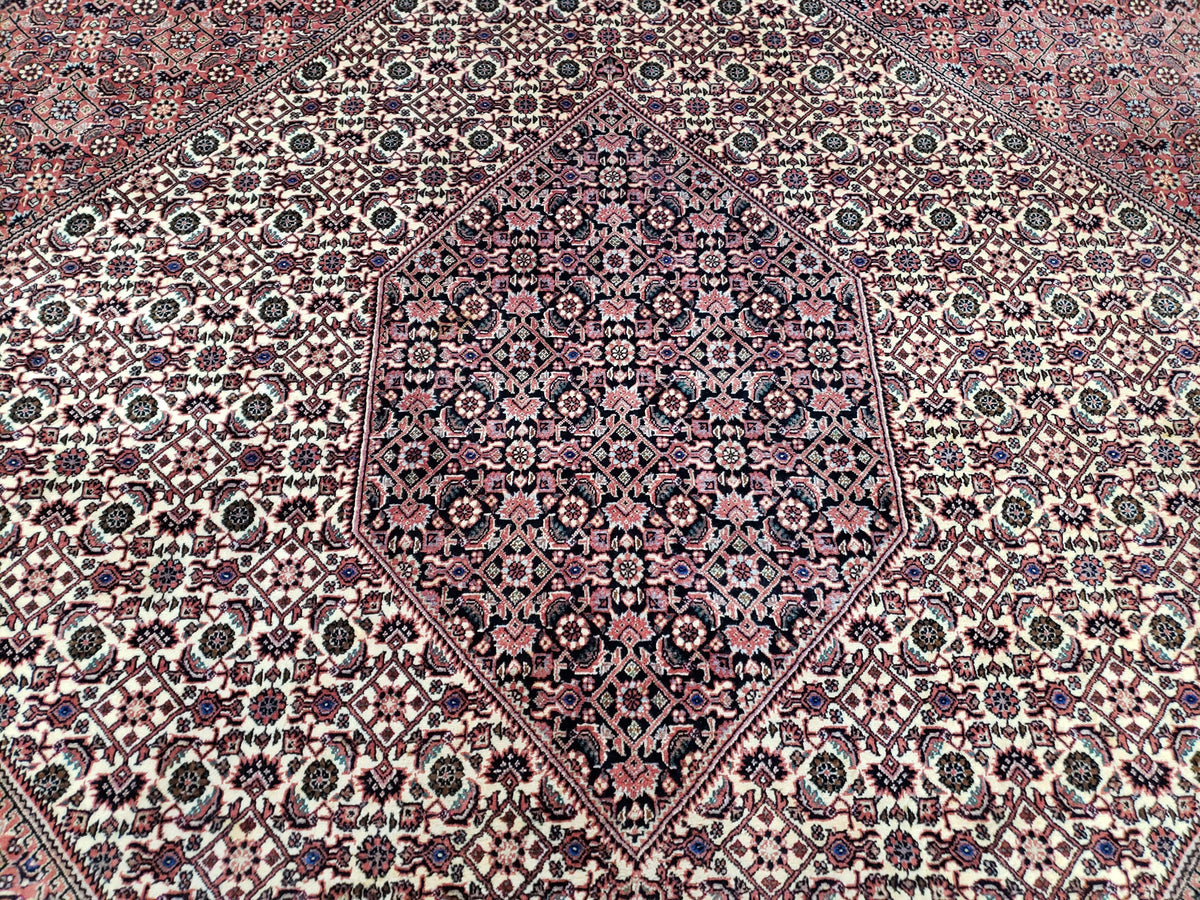 Stunning Persian Bijar Rug 8x11 - Herati Mahi Pattern - Jewel Rugs, view 11