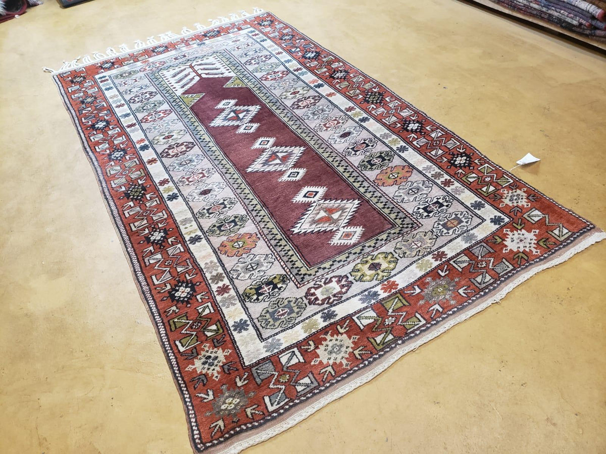 4x8 Turkish Rug - Turkish Oriental Carpet - Tribal Rug - Talesh Rug - Hand Knotted Wool Area Rug 4' 4" x 7' 6" Bedroom Rug Vintage - Jewel Rugs, view 2